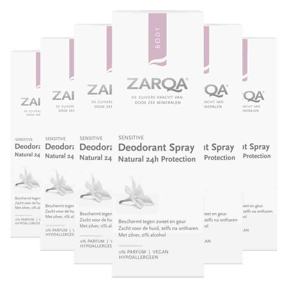 6x Zarqa Sensitive Deodorant Spray 50 ml