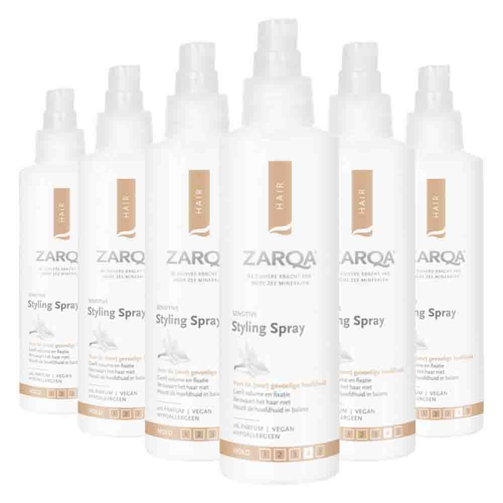 6x Zarqa Sensitive Styling Spray 200 ml