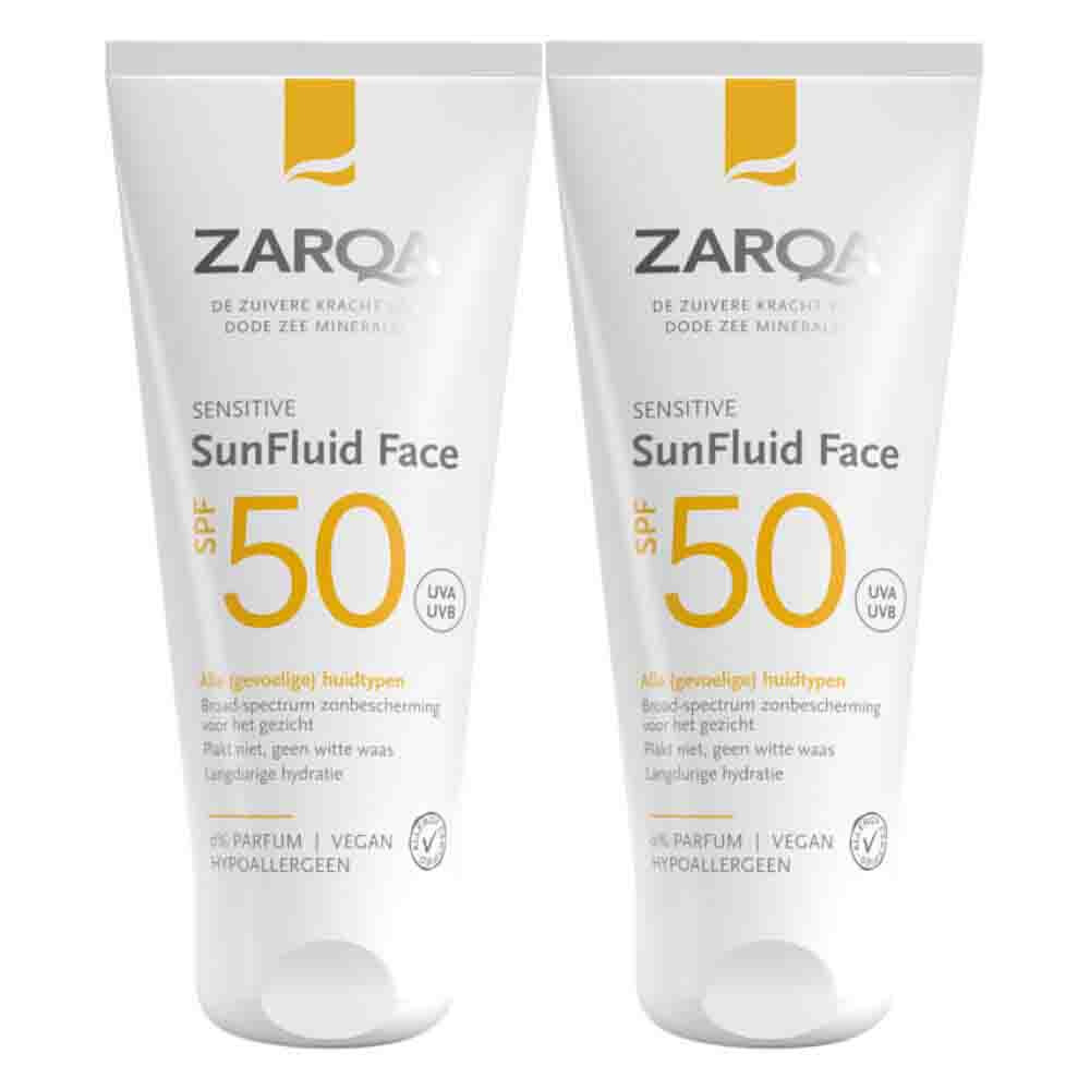 2x Zarqa Sun SunFluid Face SPF 50 50 ml