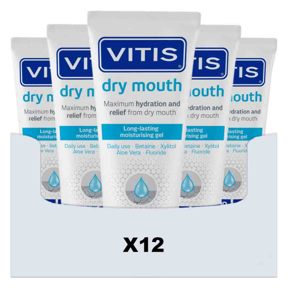 12x Vitis Droge Mond Mondgel 50 ml