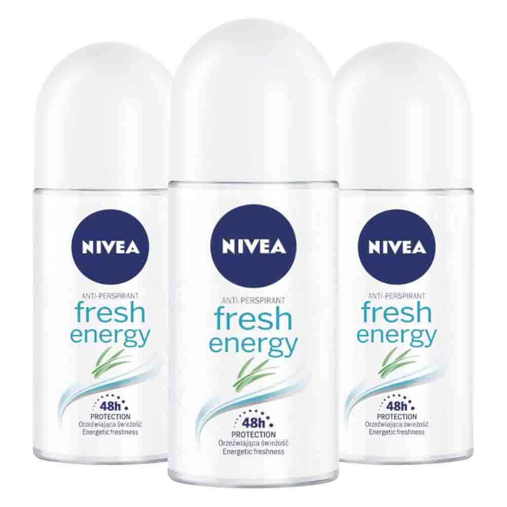3x NIVEA Deodorant Roller Fresh Energy 50 ml