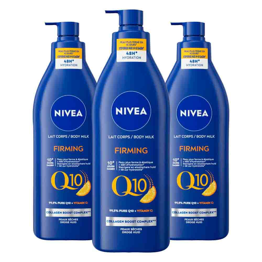 3x NIVEA Body Lotion Firming Milk Q10 400 ml