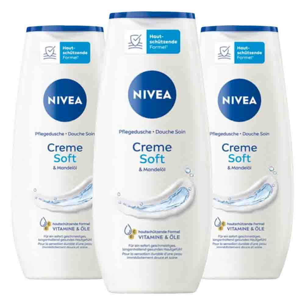 3x NIVEA Douchecrème Soft 250 ml