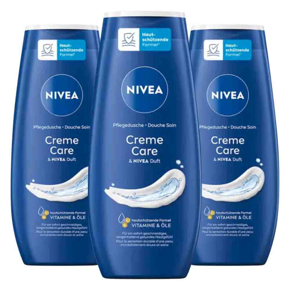 3x NIVEA Douchecrème Care 250 ml