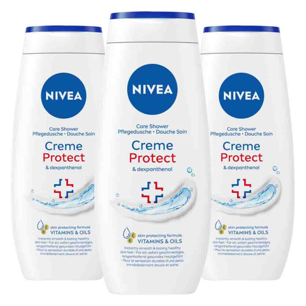 3x NIVEA Douchegel Creme Protect 250 ml
