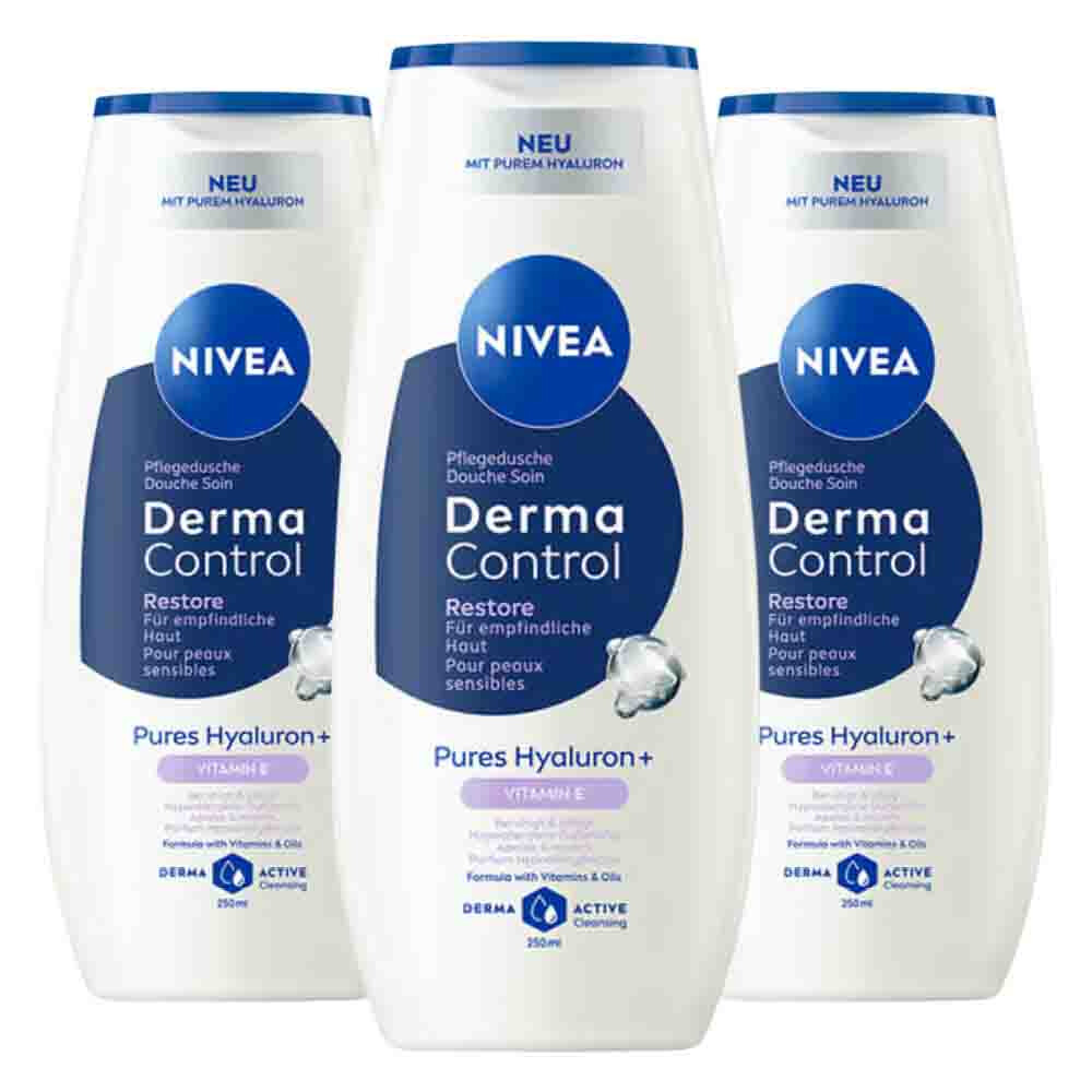 3x NIVEA Douchegel Derma Control 250 ml