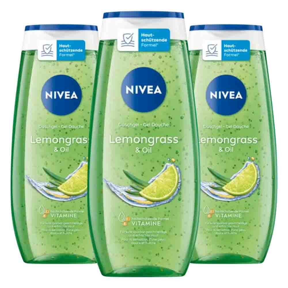 3x NIVEA Douchegel Lemongrass & Oil 250 ml