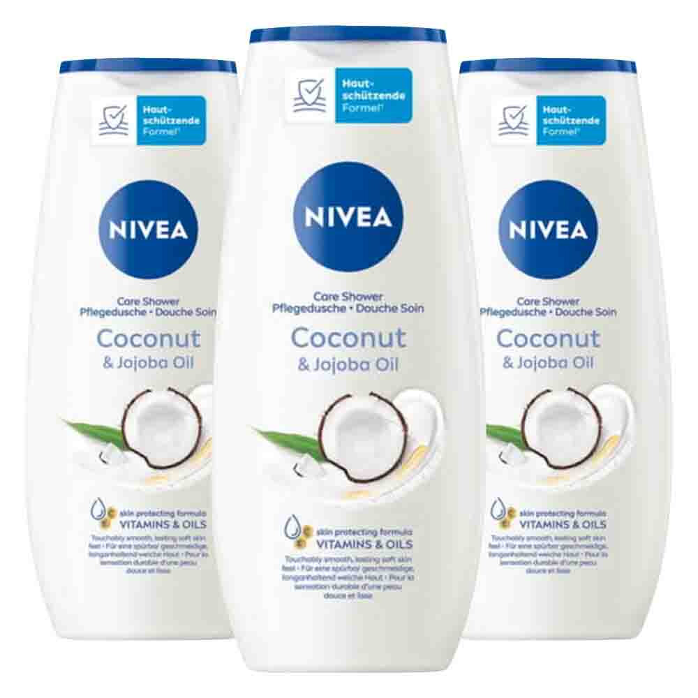 3x NIVEA Douchegel Coconut & Jojoba Oil 250 ml