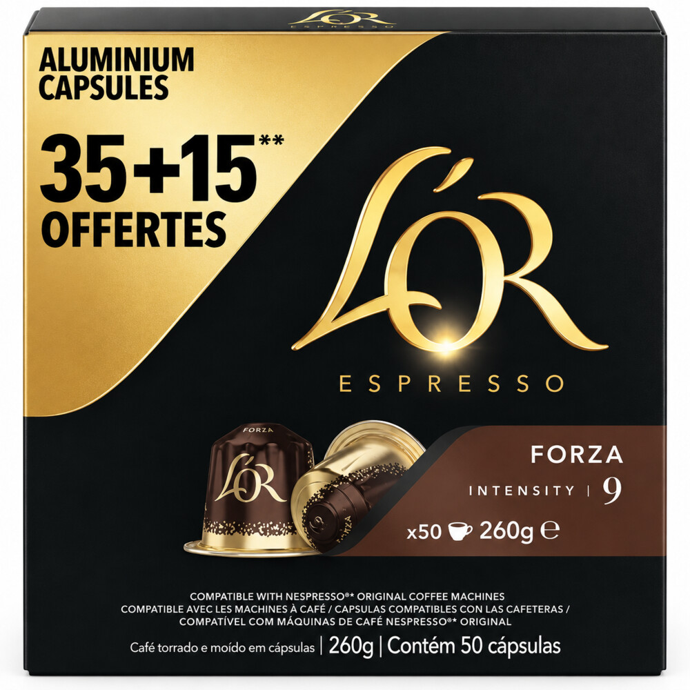 L'OR Espresso Koffiecups Forza 35+15 stuks