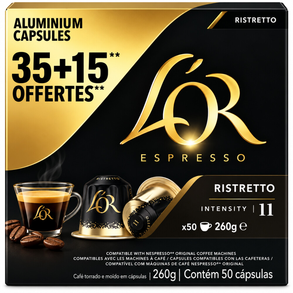 L'OR Espresso Koffiecups Ristretto 35+15 stuks