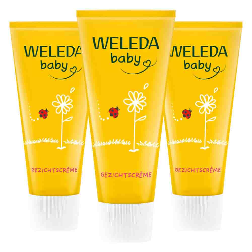 3x WELEDA Baby Calendula Gezichtscrème 50 ml