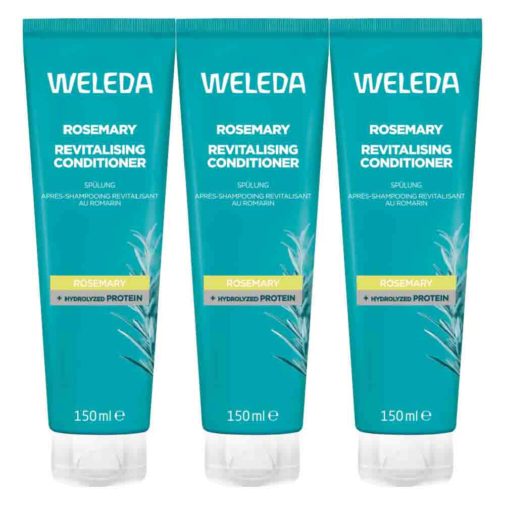 3x WELEDA Rozemarijn Revitaliserende Conditioner 150 ml