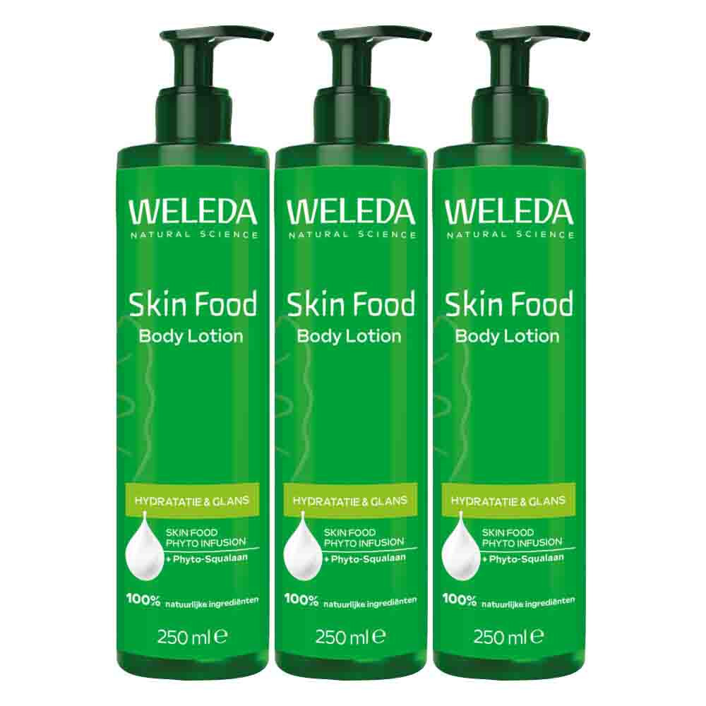 3x WELEDA Skin Food Bodylotion Hydratie & Glans 250 ml