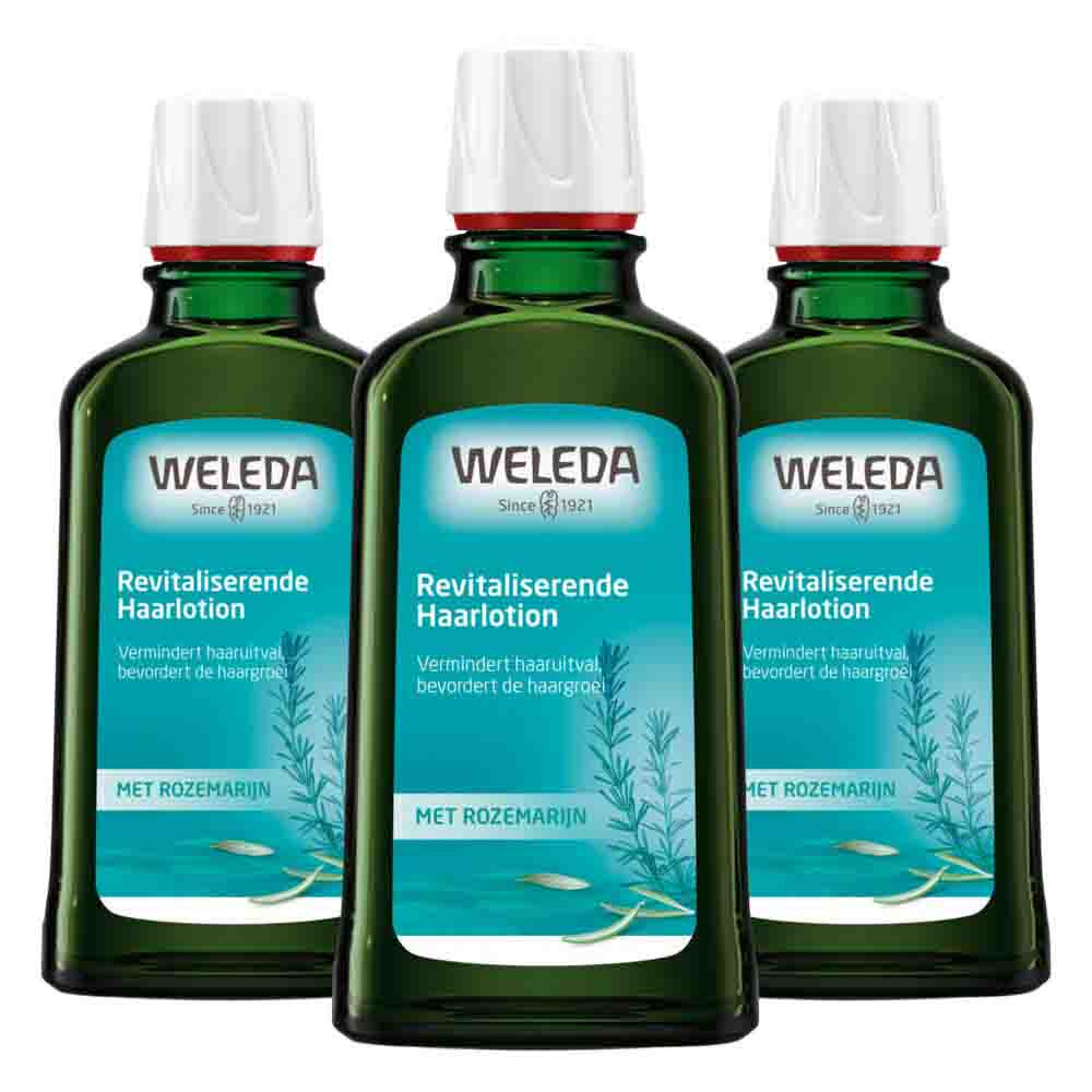 3x WELEDA Rozemarijn Revitaliserende Haarlotion 100 ml