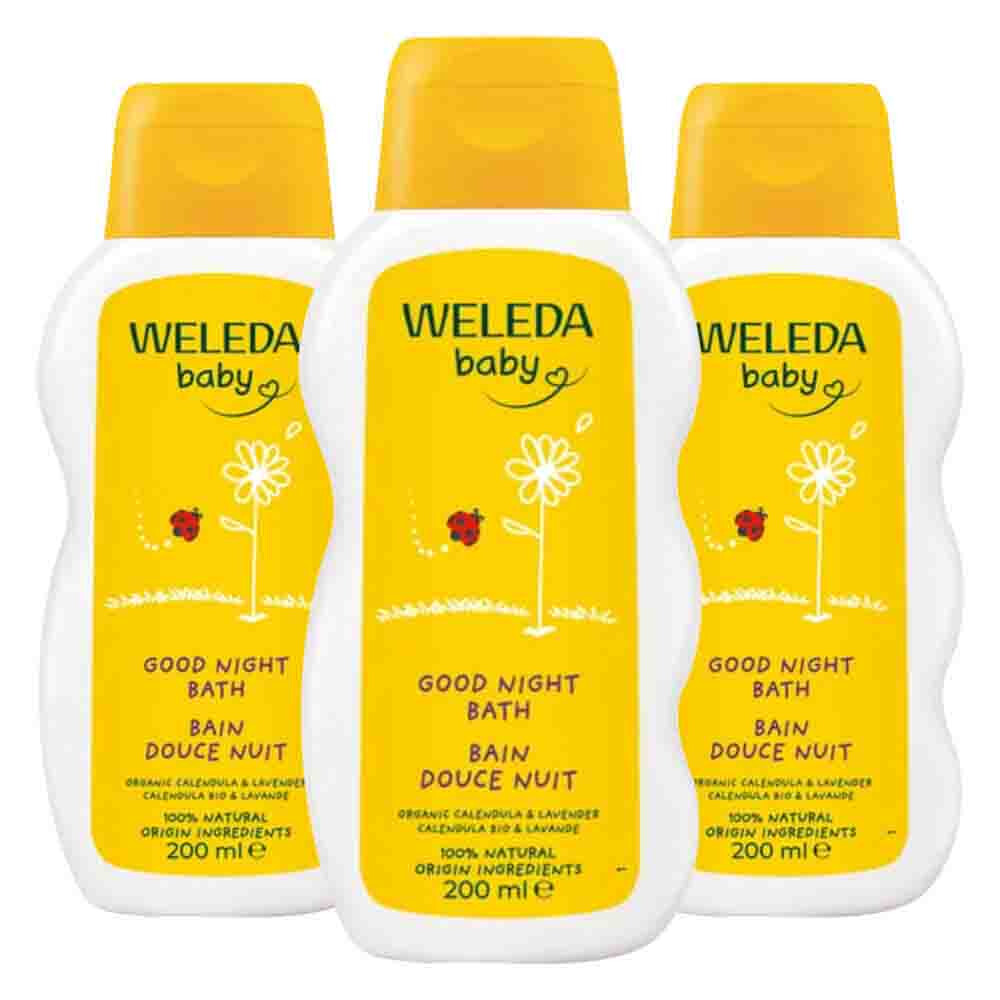 3x WELEDA Baby Calendula Good Night Bad 200 ml