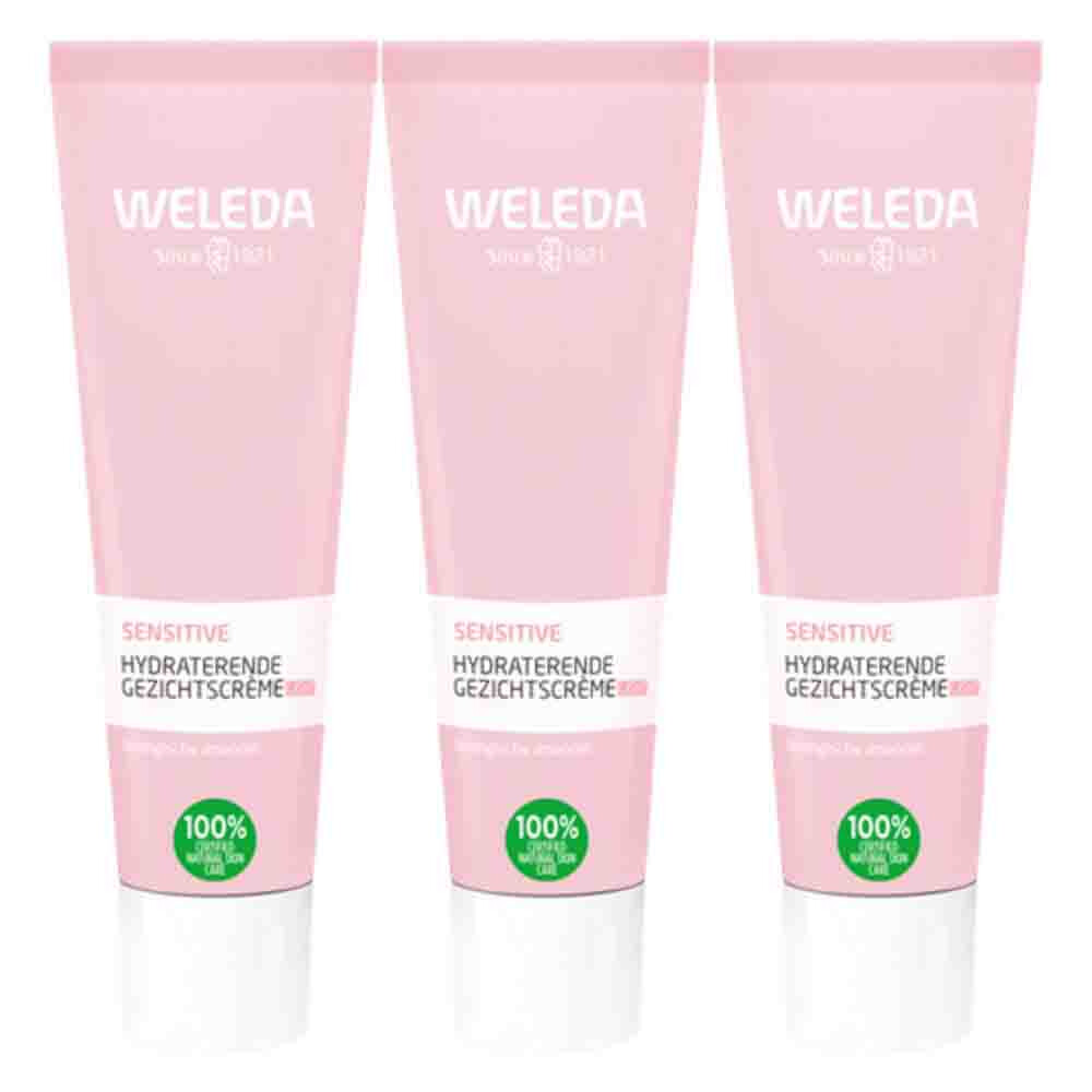 3x WELEDA Sensitive Hydraterende Gezichtscrème Light 30 ml