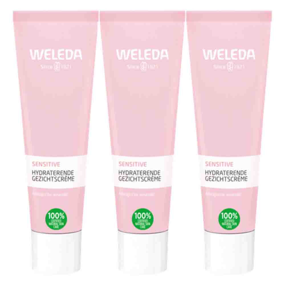3x WELEDA Sensitive Hydraterende Gezichtscrème 30 ml