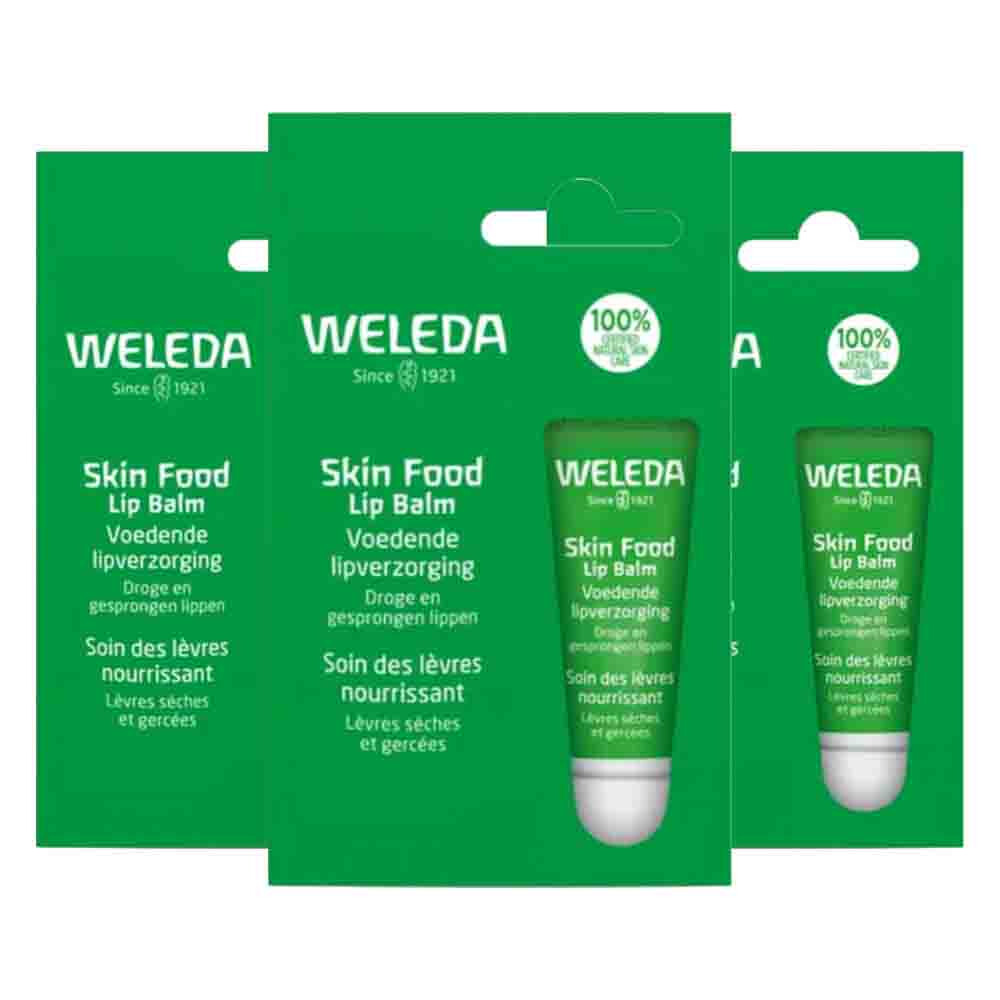 3x WELEDA Skin Food Lippenbalsem 8 ml