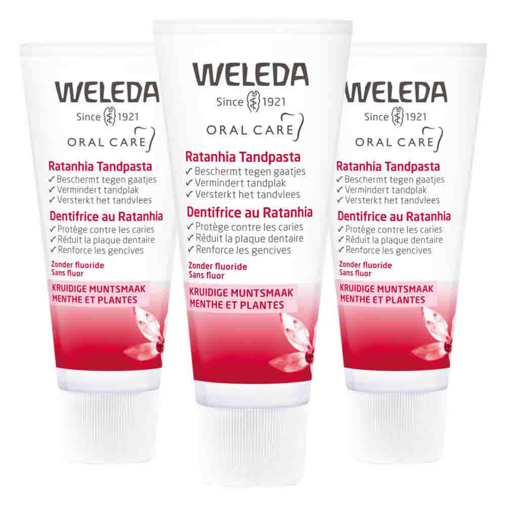 3x WELEDA Tandpasta Ratanhia 75 ml