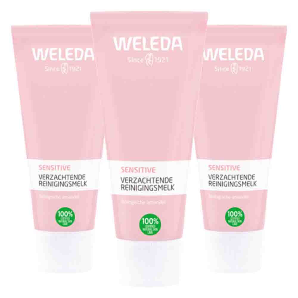 3x WELEDA Sensitive Verzachtende Reinigingsmelk 75 ml