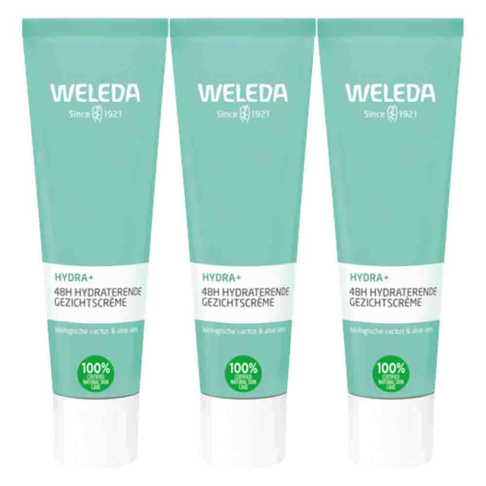 3x WELEDA Hydra+ Hydraterende Gezichtscreme 30 ml