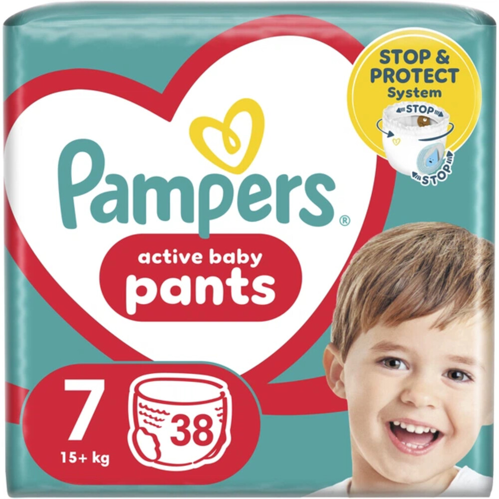 3x Pampers Active Baby Luierbroekjes Maat 7 (15+kg) 38 stuks