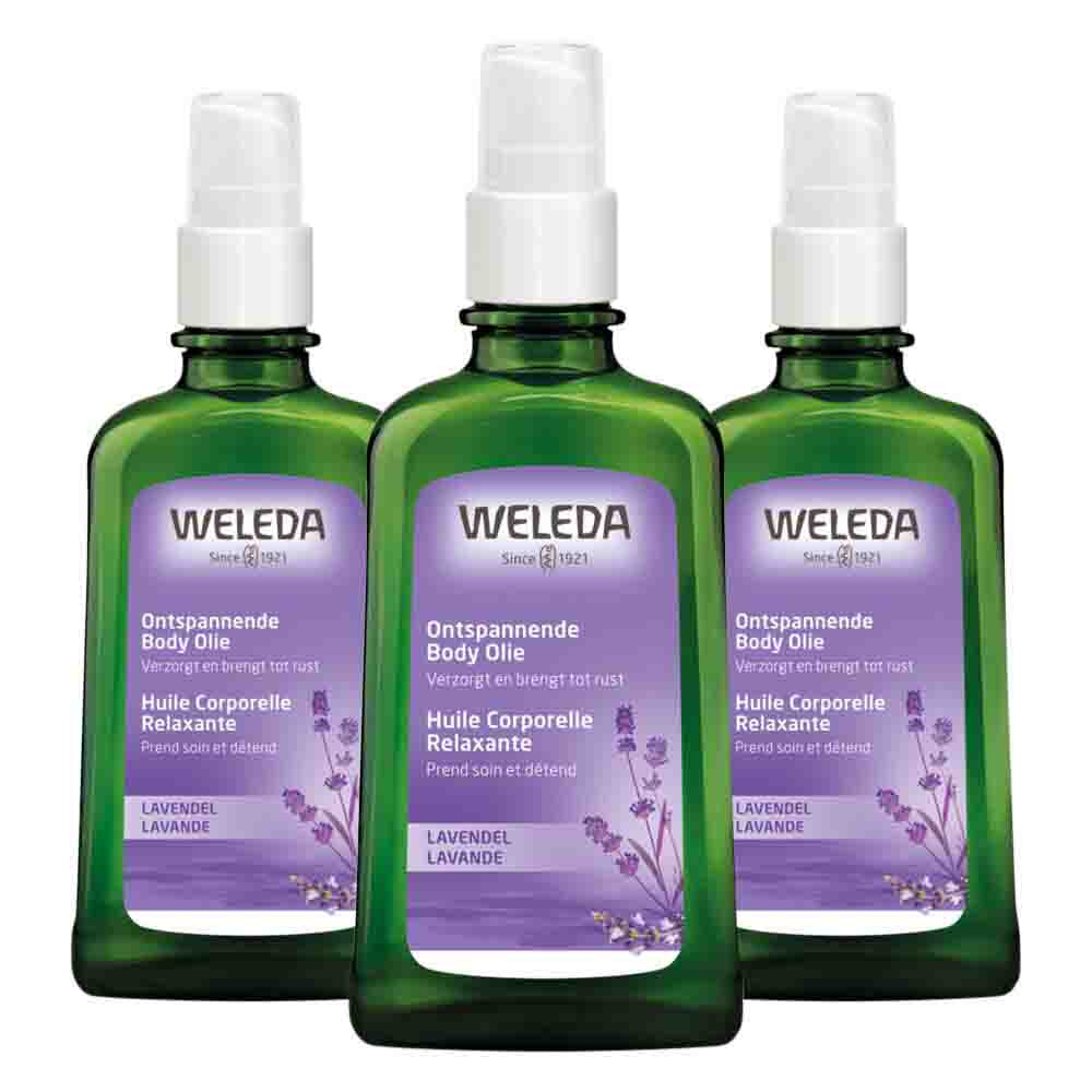 3x WELEDA Lavendel Ontspannende Body Olie 100 ml