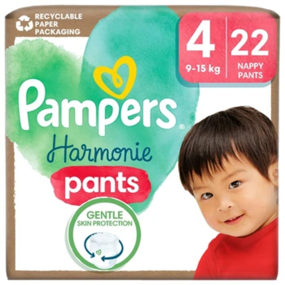 Pampers Harmonie Luierbroekjes Maat 4 (9-15kg) 22 stuks