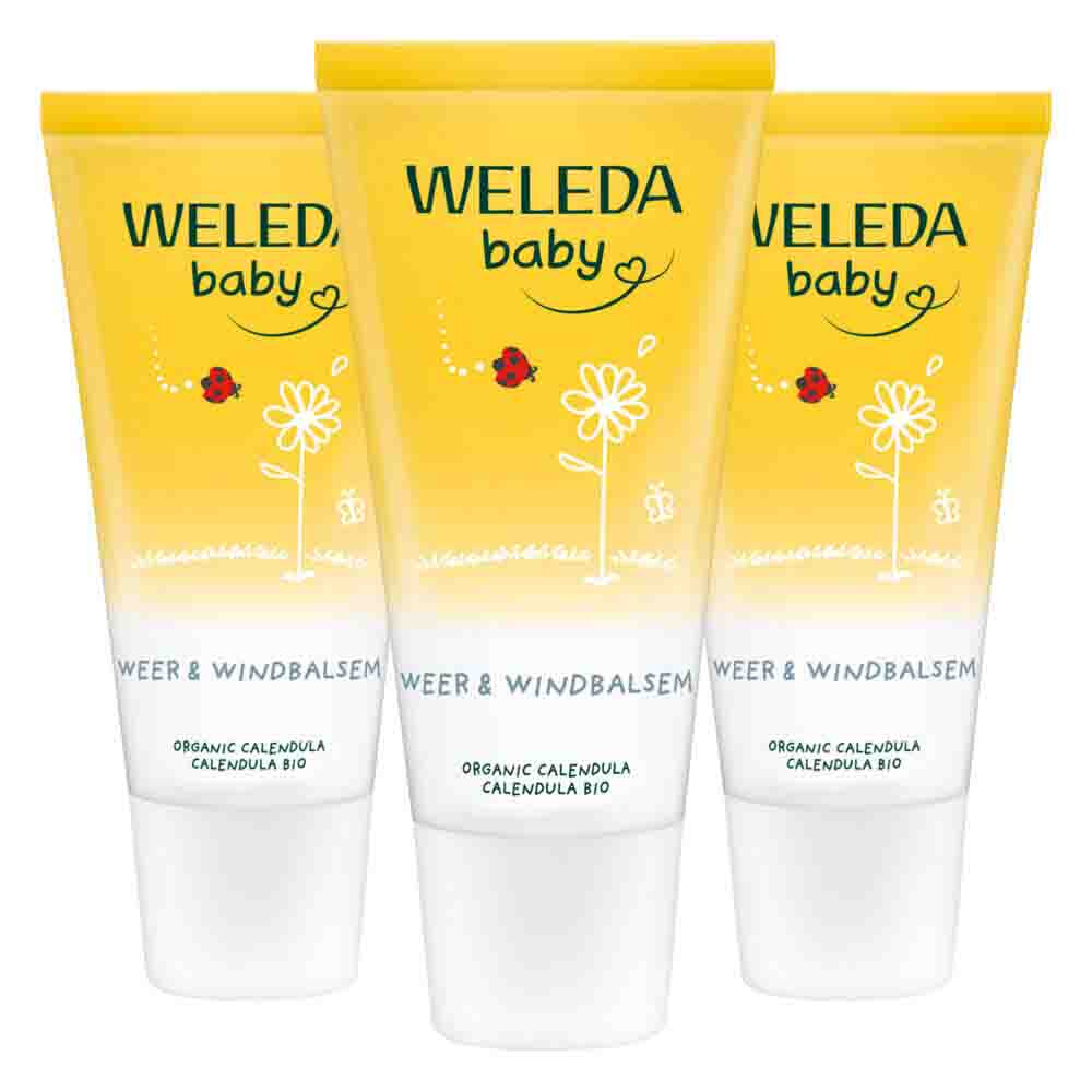 3x WELEDA Baby Calendula Weer en Windbalsem 30 ml