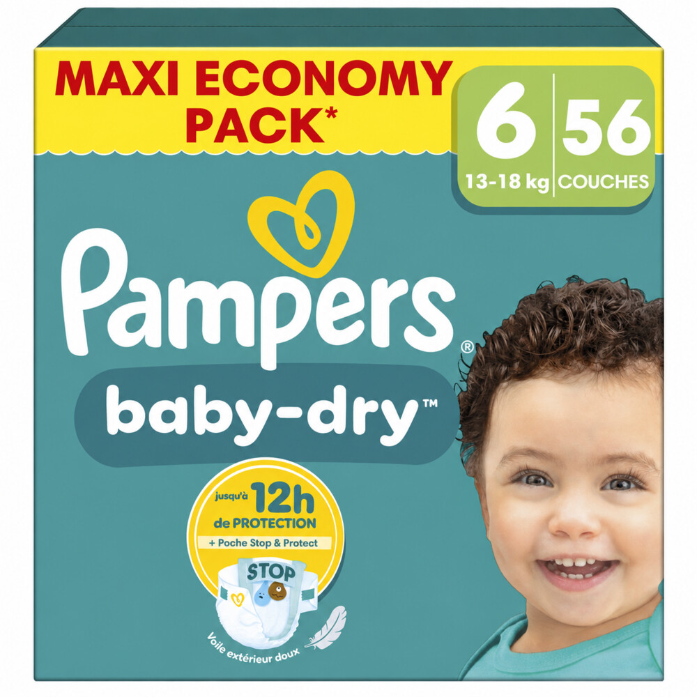 Pampers Baby Dry Luiers Maat 6 (13-18kg) 56 stuks