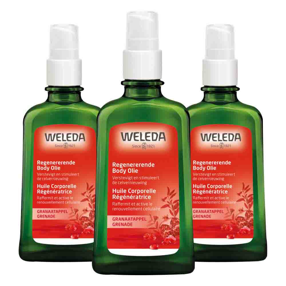3x WELEDA Granaatappel Regenererende Body Olie 100 ml