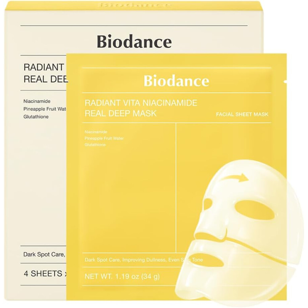 Biodance Radiant Vita Niacinamide Real Deep Mask 4 stuks
