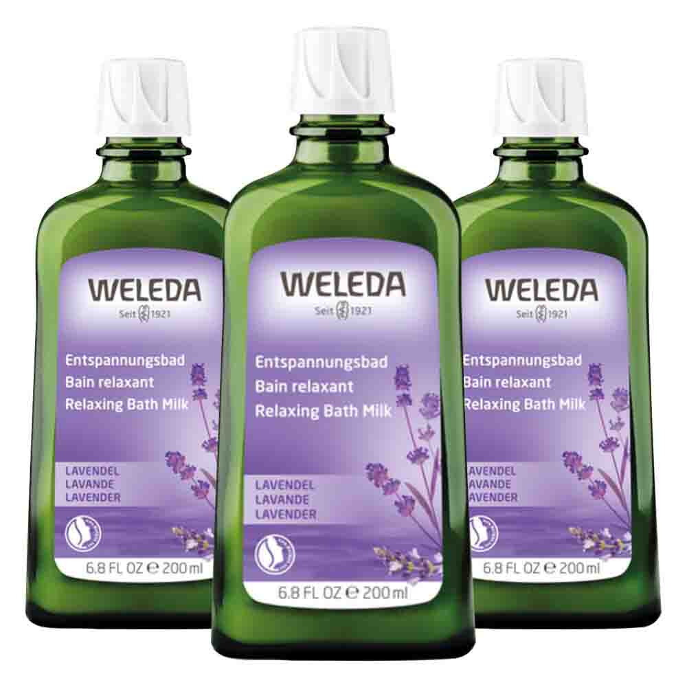 3x WELEDA Lavendel Ontspannende Badmelk 200 ml
