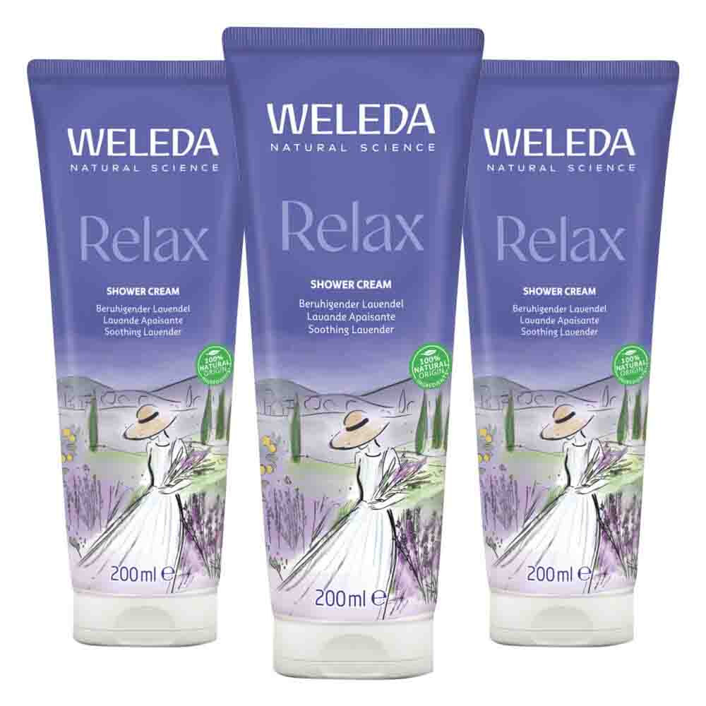 3x WELEDA Lavendel Douchecrème 200 ml