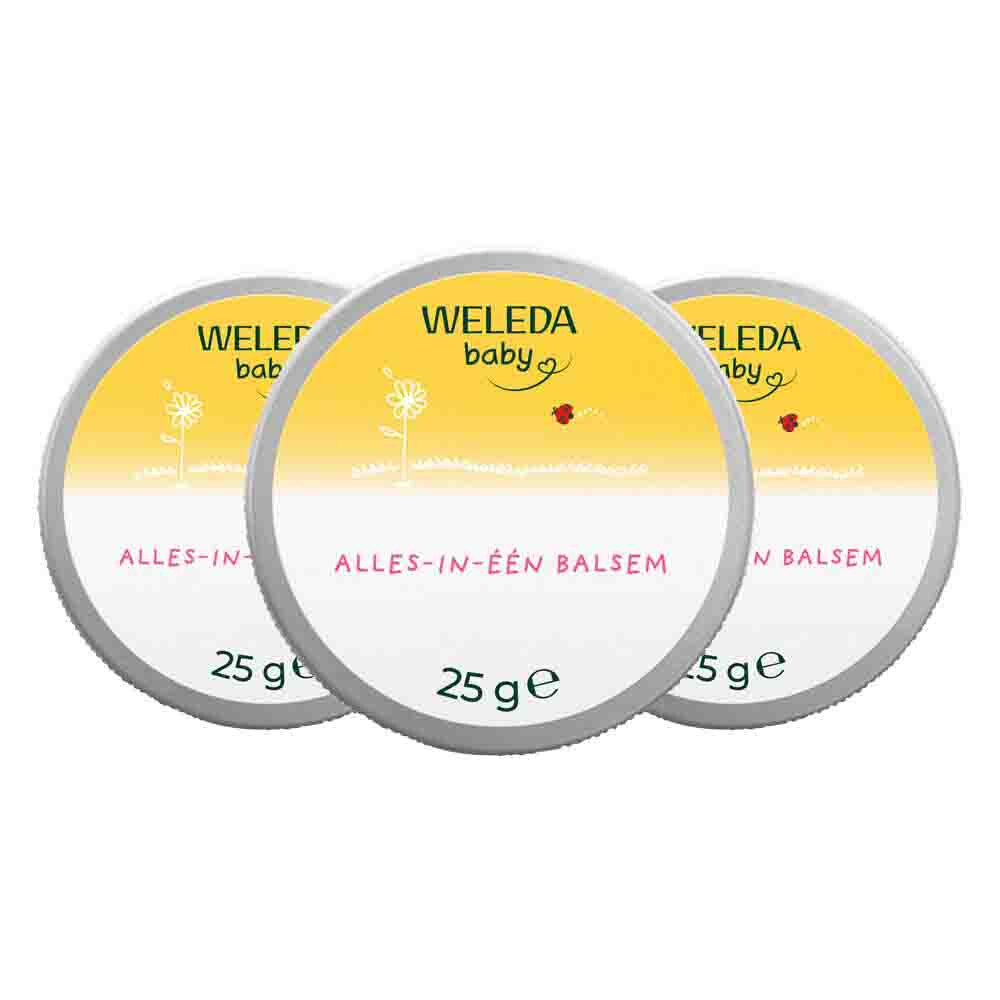 3x WELEDA Baby Calendula Alles-In-een Balsem 25 gr