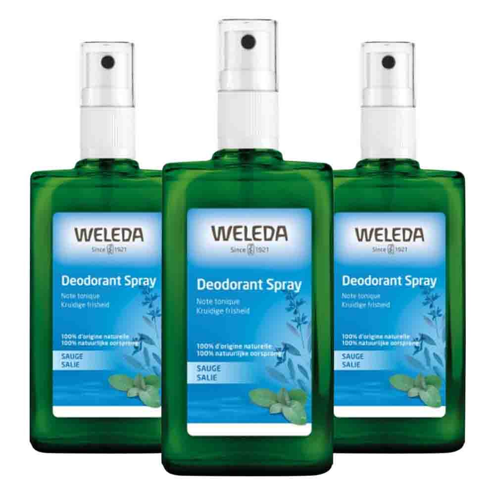 3x WELEDA Deodorant Spray Salie 100 ml