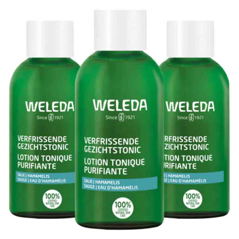 3x WELEDA Hamamelis Verfrissende Gezichtstonic 150 ml