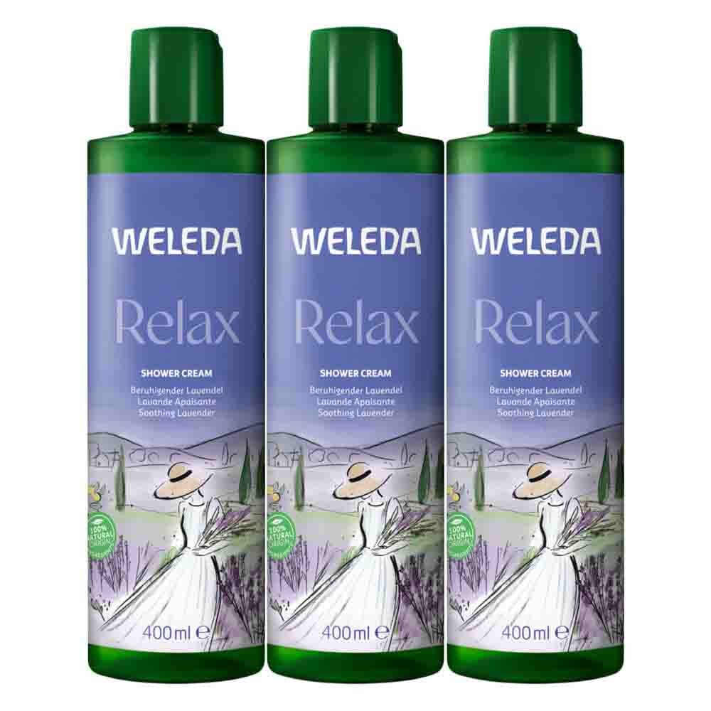 Weleda 3x Lavendel Douchecrème 400 ml - 3 stuks