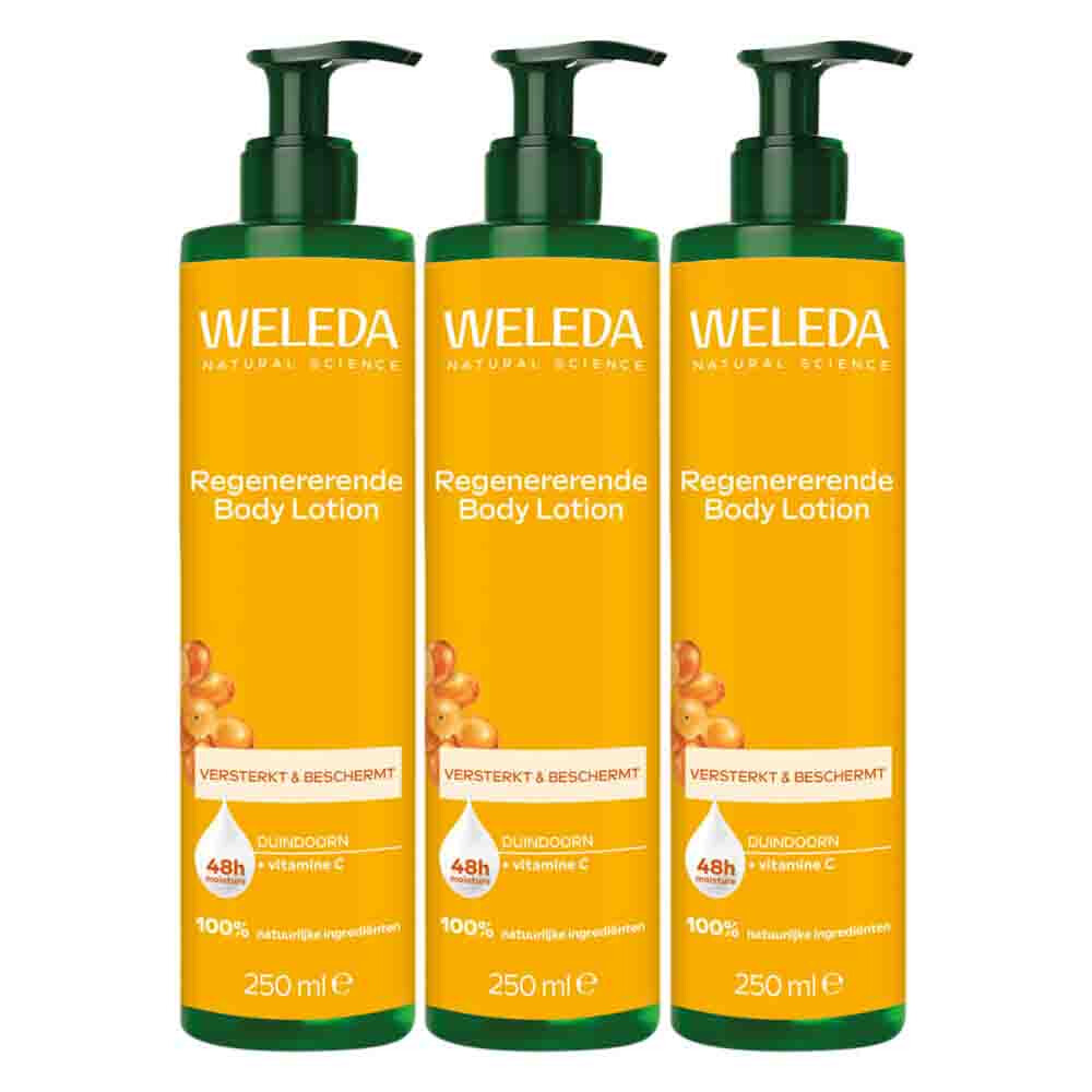 3x WELEDA Duindoorn Bodylotion 250 ml