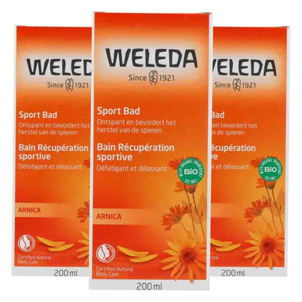 3x WELEDA Sport Badmelk 200 ml