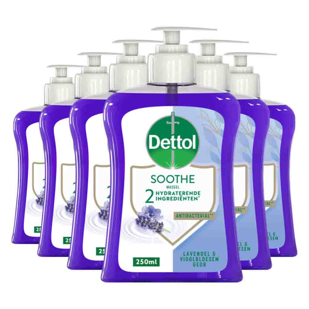 6x Dettol Handzeep Verzachtend Lavendel 250 ml