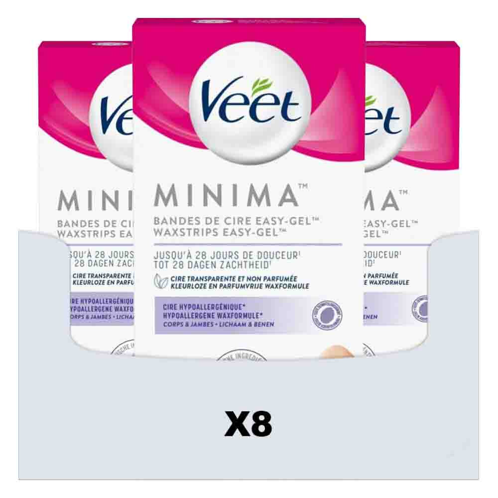8x Veet Koude Waxstrips Minima Benen Hypoallergeen 40 stuks