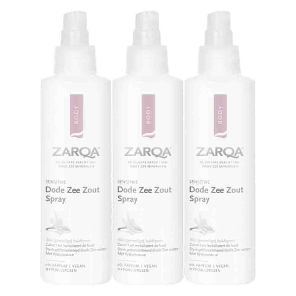 3x Zarqa Sensitive Dode Zee Zout Spray 200 ml