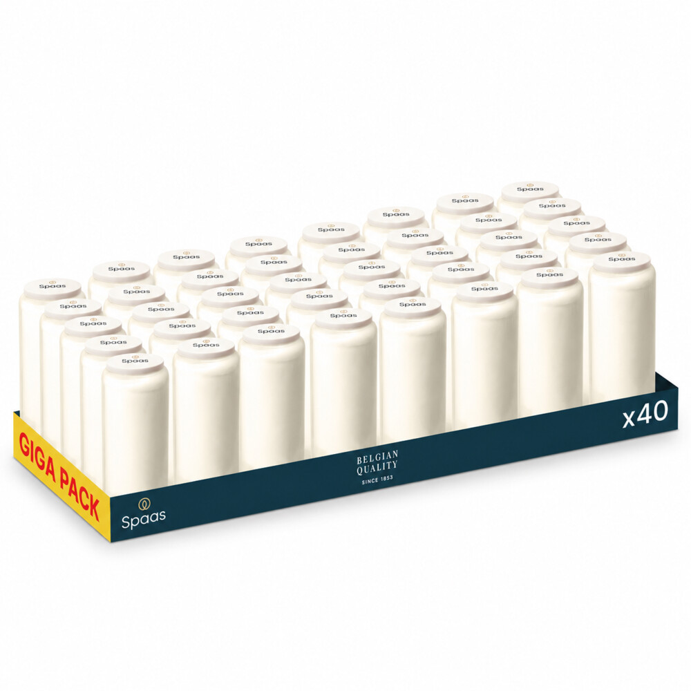40x SPAAS Noveenkaars 9 Dagen Wit