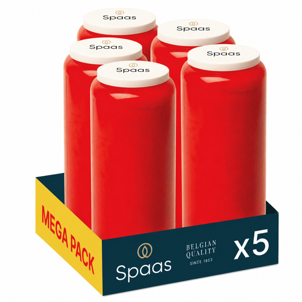 5x SPAAS Noveenkaars 9 Dagen Rood