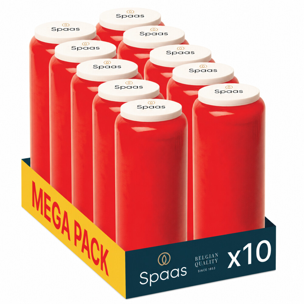 10x SPAAS Noveenkaars 9 Dagen Rood