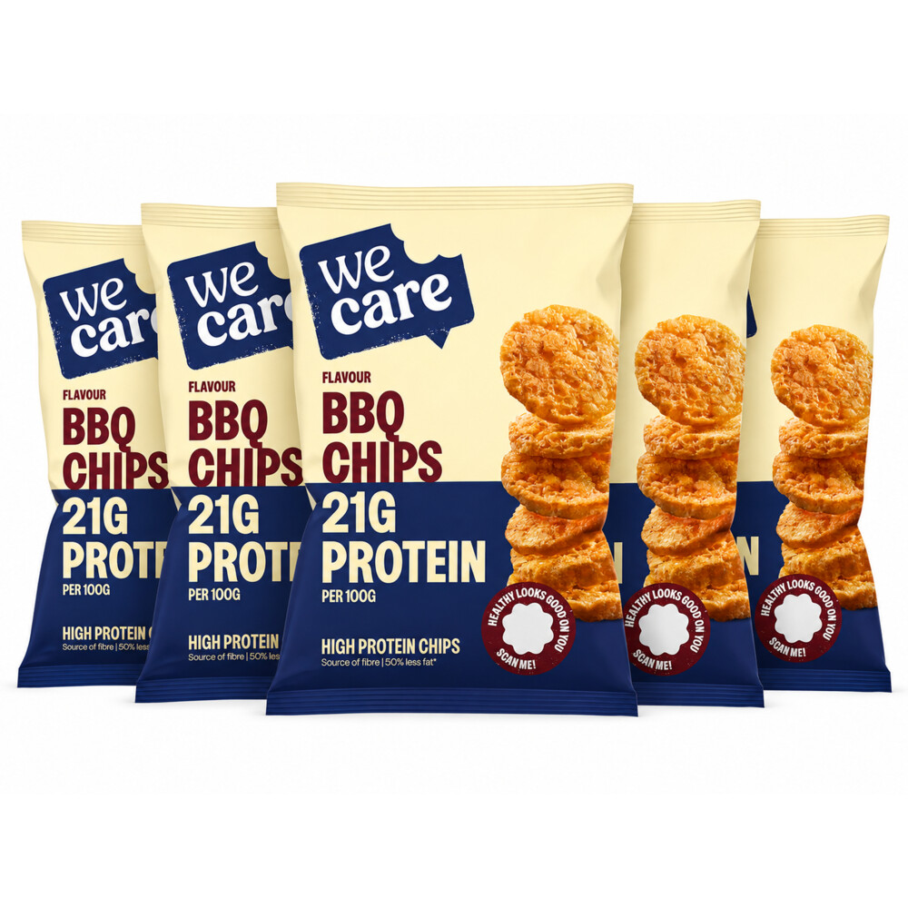 5x WeCare High Protein Chips BBQ 25 gr