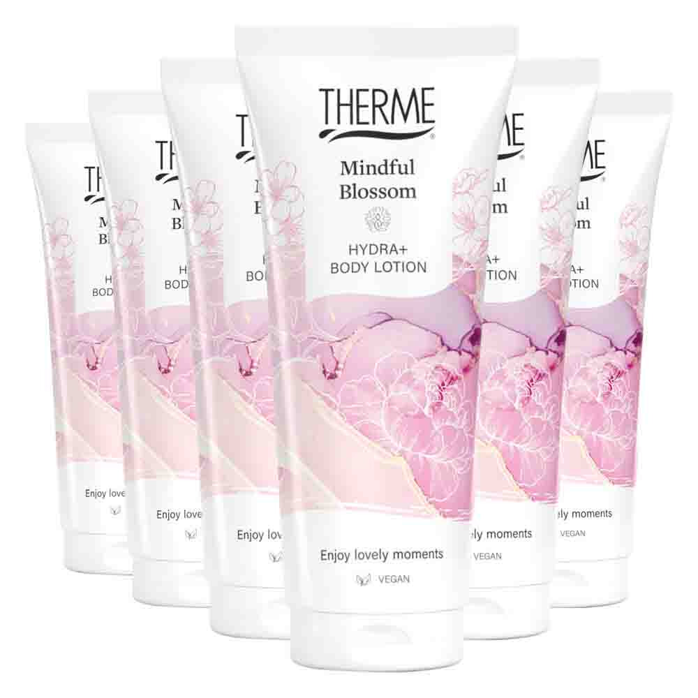Therme 6x Mindful Blossom Hydra+ Bodylotion 200 ml - 6 stuks
