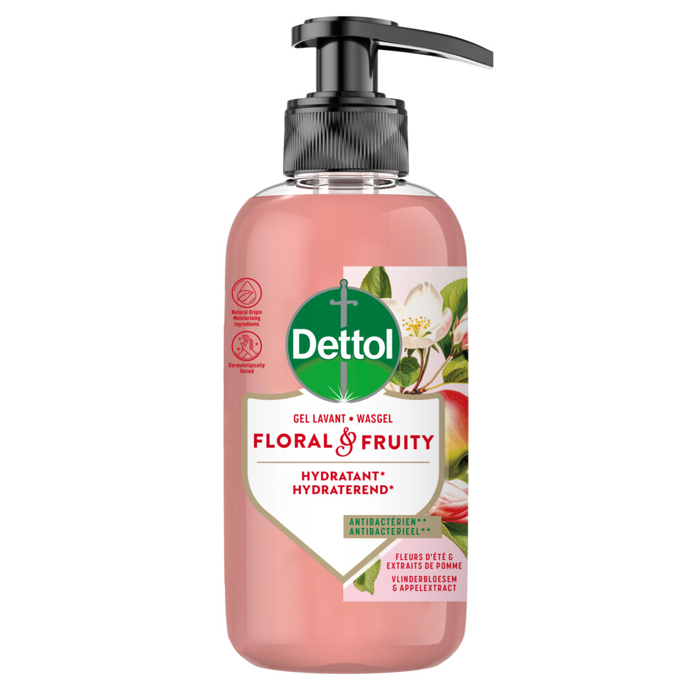 5x Dettol Premium Wash Gel Floral & Fruity 300 ml