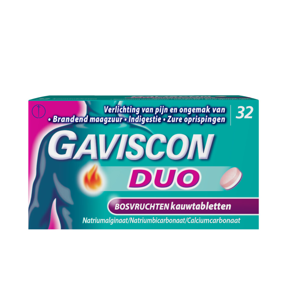 Gaviscon Kauwtabletten Duo Bosvruchten 32 stuks